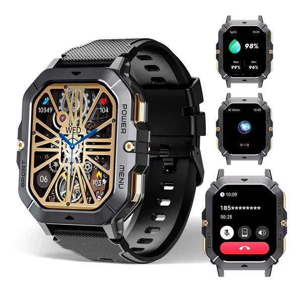OUKITEL BT101 410mAh Battery Capacity 5ATM Waterproof Rugged Military Smart Watch